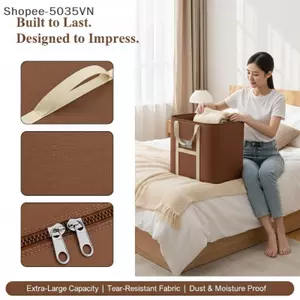 {AKIN} Túi đựng đồ lớn cho quần áo Bộ 3 chiếc chăn có thể gập lại có tay cầm và cửa sổ cho phòng ngủ Nhu cầu lưu trữ theo mùa {a}