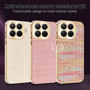 Ốp YJD Cho Xiaomi 17T Pro Lady Style Basket Dệt Khung Mạ Điện Chống Rơi Vỏ Điện Thoại