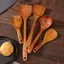 Bò Thợ Mộc Kemu Thìa Súp Thìa Bộ Đồ Dùng Nhà Bếp Khuấy-Fry Hộ Gia Đình Thìa PFSQ
