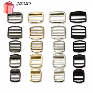 GAVESTO 5 chiếc Khóa thang kim loại, Khóa điều chỉnh thanh trượt 20 / 25 / 32mm bằng kim loại, Phụ kiện vải 3 màu Dây đeo ba lô DIY
