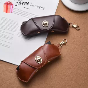 Túi đựng kính GAVESTO, Kính râm di động mềm bằng da, Kính treo cổ thời trang Phụ kiện kính mắt