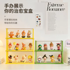 Hộp trưng bày blind box mica trong suốt chống bụi kệ đựng mô hình xếp chồng mở nắp trên decor bàn học đẹp popmart xinh