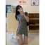 Đầm ngắn tay một vai phong cách Hot Girl Deep V có nếp nhăn Phiên bản hẹp không đều mùa hè Slim-Fit Hip