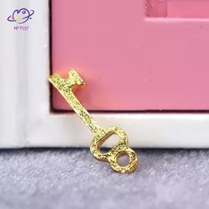 HFTOY 1 Bộ 1: 12 Nhà búp bê nội thất mini cửa cảnh vi mô Phụ kiện trang trí phần cứng mini ~