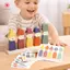 MJnmc Đồ chơi phân loại màu gỗ Montessori Trò chơi giáo dục sớm Tăng cường kỹ năng vận động tinh cho trẻ mới biết đi Trẻ em 2 3 4 Học mẫu giáo mới