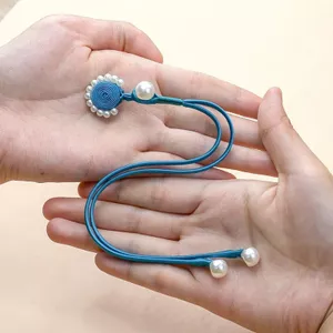 Mới Trung Quốc Sườn Xám Đĩa Nút Ngọc Trai Hướng Dương Tua Rua Nút Phong Cách Trung Quốc Tay Dệt Nút Hanfu Nút Trang Trí 6.11