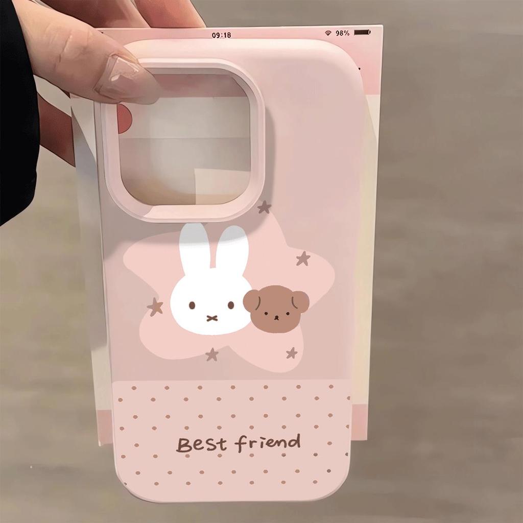 Chó nhỏ nét đơn giảnPhù hợp với vỏ điện thoại iPhone 17/16 Pro, vỏ 15/14 của Mì Nếp,13