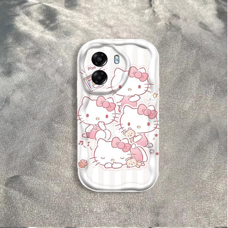 Thích hợp cho OPPO A5X A6 Pro A6X 4G 5G 3D Thẩm Mỹ Mềm TPU Kitty Cat Vỏ Điện Thoại Chống Sốc