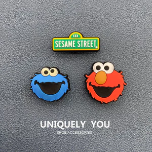 chữ gắn dép crocs chảm dép crocs chamr gắn dép cross Crocs Lỗ Giày Hoa Hoạt Hình Dễ Thương Phong Cách Mới Khóa Giày Zhibixing Chính Hãng Carlo Chi Trang Trí Phụ Kiện Sesame Street