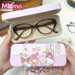 Hộp đựng kính mắt học sinh dễ thương, di động, chịu áp lực, chống rơi, hộp đựng nắp gập