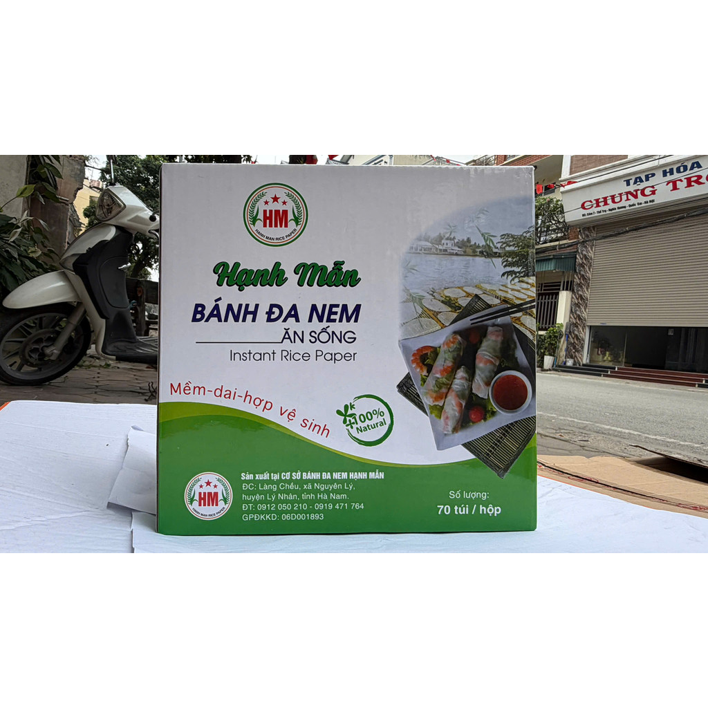 Combo Bánh Đa Nem Ăn Sống - Cuốn Gỏi Hạnh Mẫn túi 20 lá, thơm ngon mềm dai dễ cuốn, hàng chính hãng