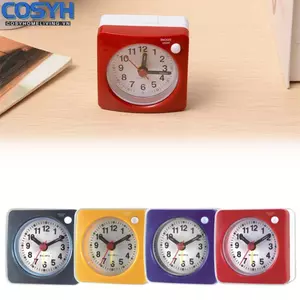 <cosyh>Compact Silent Alarm Clock with Night Light Perfect for Travel and Bedside Use