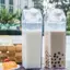Nhíp 500 / 1000ML Thùng Sữa Bình Nước Sữa Vuông Cà Phê Nước Trà Sữa Trong Suốt Bảo Quản Sữa Cho Thể Thao Ngoài Trời Cắm Trại Tập Gym VN