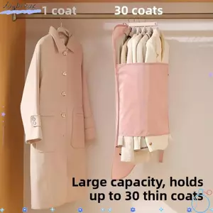 Túi lưu trữ áo khoác xuống DAYBREAK, Túi đựng quần áo có thể gập lại, Túi đựng bụi quần áo đa chức năng dung tích lớn Tiết kiệm không gian treo bảo vệ quần áo cho phụ kiện tủ quần áo