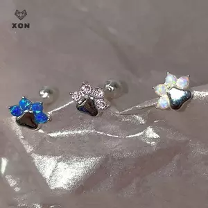 1 Đôi Opal Mèo Móng Vuốt Xương Tai Móng Tay Xoắn Ốc Bông Tai Dành Cho Nữ Tiệc Bé Gái Món Quà Trang Sức Mỹ Mới [Mina]