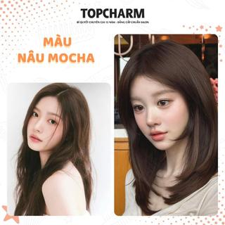 [NHIỀU DƯỠNG] Thuốc nhuộm tóc NÂU MOCHA hạ nền phủ bạc Chamis  màu sáng da không cần tẩy tặng bộ dụng cụ