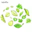 AqToCna 10-100 Chiếc Lá Acrylic Xanh Quyến Rũ Lá Hạt Mặt Dây Cho Diy Nelace Vòng Tay Bông Tai Trang Sức Làm Thủ Công Thủ Công AqToCna