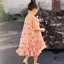 Váy dễ thương mùa hè cho bé gái Váy đi biển ba chiều trang trí cánh hoa