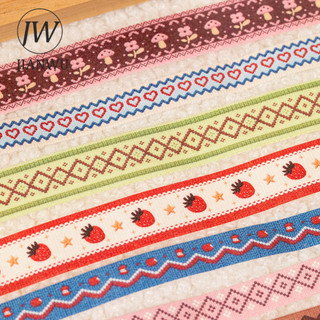 JIANWU Fair Isle Story Series Vintage Dệt Họa Tiết Phong Cảnh Chất Liệu Cắt Băng Washi Bộ Sáng Tạo DIY Tạp Chí Văn Phòng Phẩm