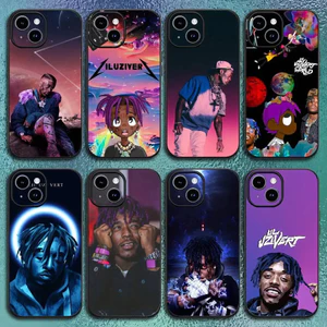 Ốp Điện Thoại TP-1 Rapper L-Lil U-Uzi V-Vert Cho IPhone12 13 14 15 16 17Pro Max Plus Vỏ Mềm Màu Đen Cổ Điển