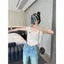 Áo thun ngắn tay dệt kim mỏng hơn dành cho nữ Mùa hè Phong cách mới Thiết kế thời trang Cảm giác trang trọng S