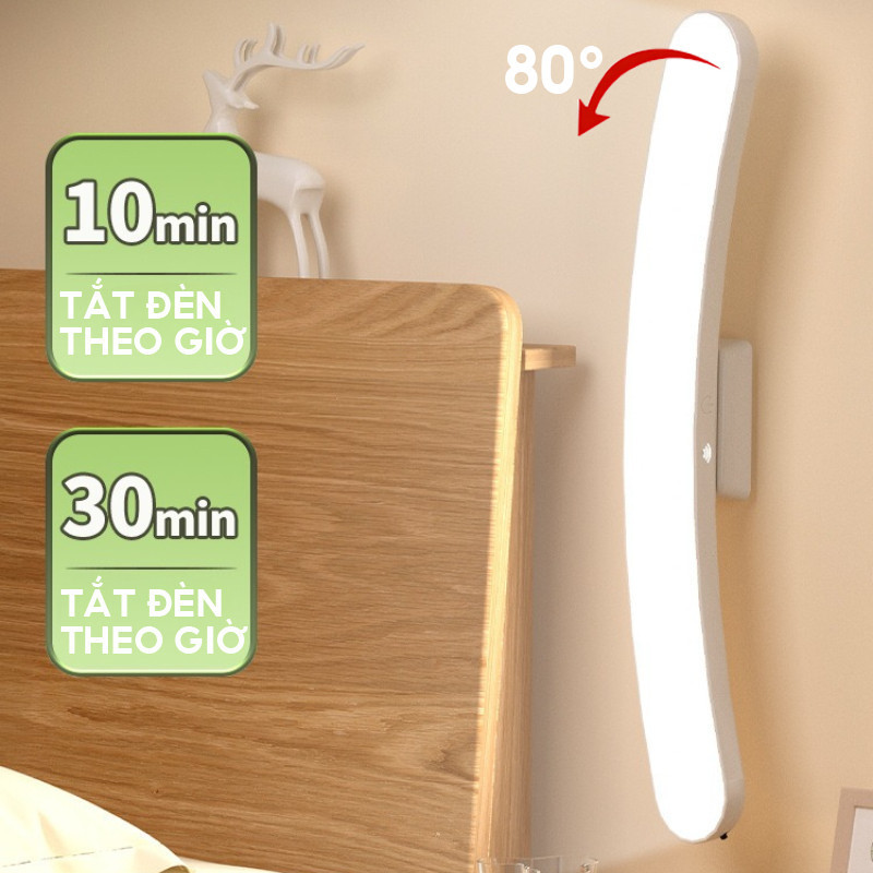 Đèn Bàn LED Xoay 80°, Bảo Vệ Mắt, 3 Chế Độ Sáng, Sạc USB, Quà Tặng Cho Học Sinh Nhân Dịp Khai Giảng