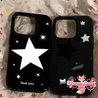 Ốp Mềm Bảo Vệ Ngôi Sao Trắng Sáng Tạo Đơn Giản Tương Thích Cho IPhone 11 16 17 15 13 14 12 Pro Max Air 17 13 16 15 Pro