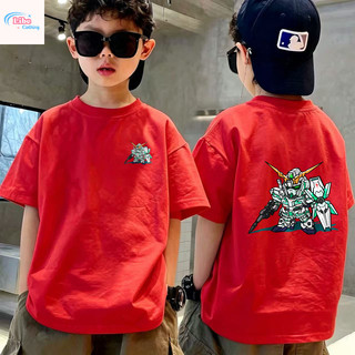 COD✅(Hồ Chí Minh)🚚 Áo phông trẻ em nam hình robot, áo thun ngắn tay thoáng mát, thấm hút mồ hôi.