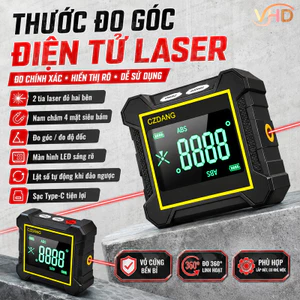 Máy Đo Góc Laser Kỹ Thuật Số – 4 Mặt Nam Châm Mạnh, Đa Năng, Dùng Cho Xây Dựng & Trang Trí Nội Ngoại Thất