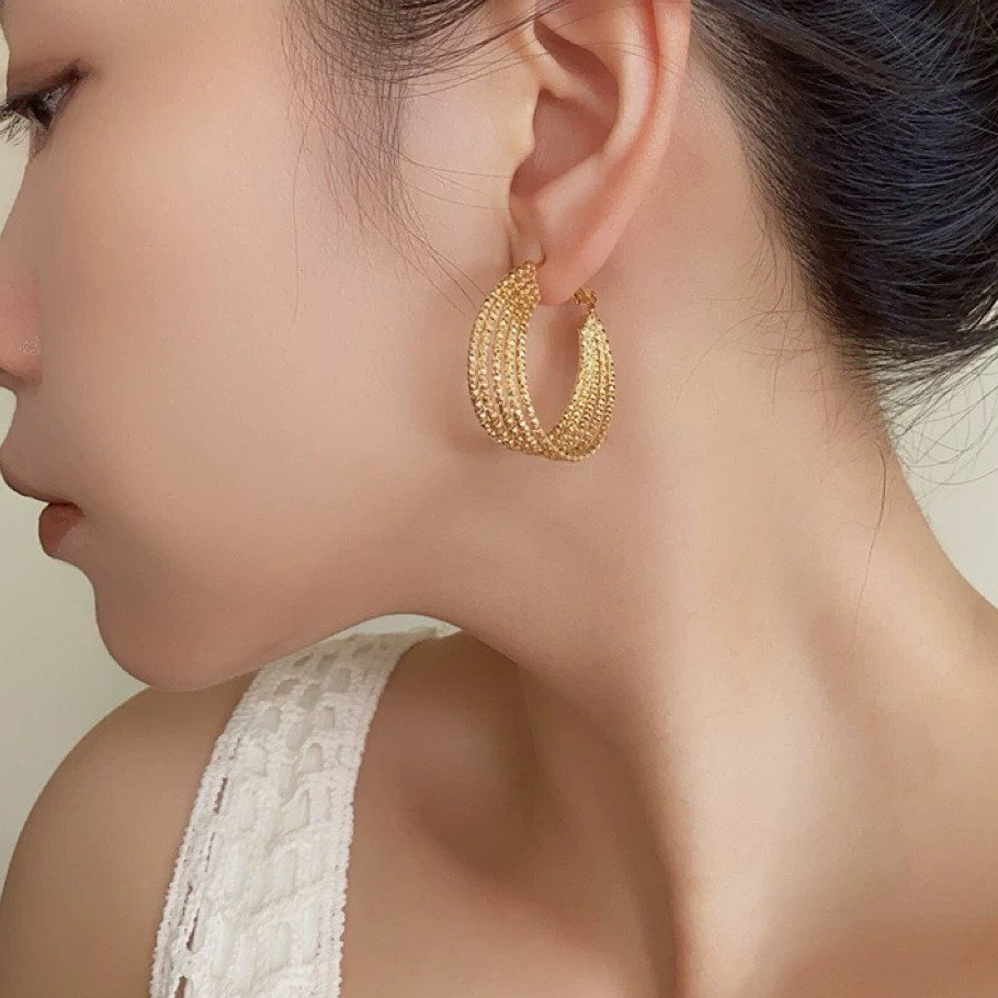 Bông tai hình học đa năng thời trang và hợp thời trang