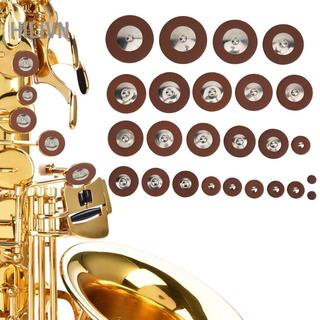 Hilivn Hilivn Sax Miếng Da 25 Chiếc Bộ Thay Thế Nhiều Kích Thước Cho Tenor Saxophone Phụ Kiện