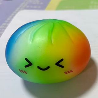 Bánh bao Squishy URBANFABLE, Đồ chơi Squishy bánh bao phục hồi chậm tăng chậm, Bé trai Bé gái Màu cầu vồng Pinch Dễ thương Mềm mại Cảm giác Fidget Ball Trẻ em Người lớn