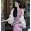 Áo sơ mi voan BRARAA, Áo len dài tay không nhăn, Áo len Cardigan chống nắng thời trang dáng rộng vừa vặn với lưới mỏng thoáng khí