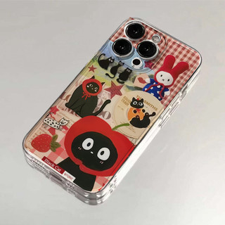 Ốp Điện Thoại Cho Samsung Galaxy S26 S25 S24 Ulta Plus S25 S24 FE S26 Edge 5G Vỏ Dâu Trái Cây Hoạt Hình Mèo TPU Động Vật Trong Suốt Silicon Mềm Chống Sốc Họa Tiết Dễ Thương