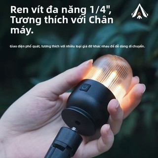 Đèn Lều Cắm Trại Hợp Kim Nhôm Đa Năng, Đèn LED Tích Điện Dã Ngoại Có Móc Treo