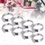 PYCOU 20 Chiếc Nhẫn Trống, Đế Bằng Thép Không Gỉ Có Thể Điều Chỉnh Nhẫn, Nhảy Nhẫn Tròn Có Thể Điều Chỉnh Bạc Phẳng Nhẫn Trang Sức Thủ Công