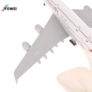 Mẫu máy bay kim loại YOWEI 20cm 1: 400 Emirates Airbus A380 Bản sao kim loại Chất liệu hợp kim Mô phỏng hàng không Trẻ em Bé trai Quà tặng VN