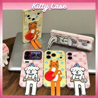 Giá đỡ hình mèo 3D phong cách Instagram, tương thích với vỏ điện thoại iPhone 17 16 15 14 13 12 11 Pro Max Chống va đập