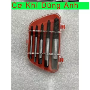 Bộ Mũi khoan Tháo ốc gãy , nhẩy ỐC GÃY 5 mũi ( tháo BULONG toét ,Gãy ,Chờn ren