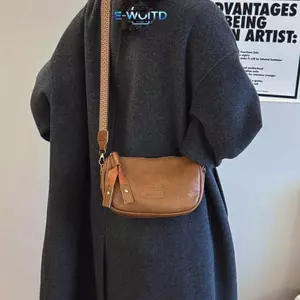 E-WOITD Vintage Nhỏ Messenger Túi Dành Cho Nữ Đơn Giản Da Pu Nữ Gối Đeo Vai Túi Thời Trang Nữ Ví Túi Xách Túi Đeo Ngang E-WOITD