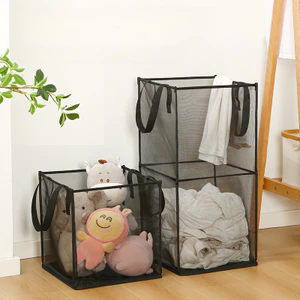 Giỏ đựng đồ giặt bẩn rỗng, phong cách Hàn Quốc, màu trơn, đa chức năng, có thể gập lại Giỏ đựng đồ giặt phòng tắm