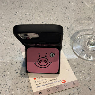 Ốp bảo vệ nắp lật họa tiết Little Pink Pig cho iPhone 11 12promax 13pro15pro 15promax 14 14promax 14pro 16 pro max 16 plus 17 17promax
