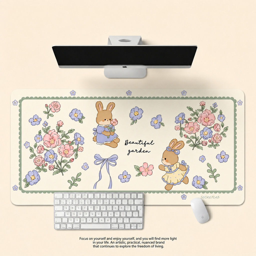 Thảm lót chuột lớn nâng cấp 35x80cm chống nước chống trượt màu pastel dễ thương cho bàn học làm việc trang trí quà tặng