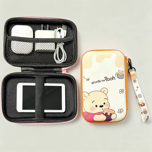 Túi lưu trữ kỹ thuật số Winnie the Pooh dễ thương, Bộ sắp xếp cáp dữ liệu sạc tiện ích đĩa U, Phụ kiện đa chức năng Bảo vệ tai nghe