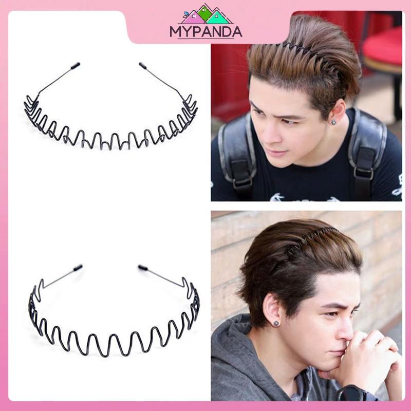 MYPANDA Unisex Kim Loại Sóng Mùa Xuân Tóc Hoop La Chống Trơn Trượt Thể Thao Ngoài Trời Đơn Giản Băng Đô Quấn Tóc Dành Cho Nữ Mặt Rửa Mũ Đội Đầu.