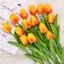 ROLY 10 Chiếc Bó Hoa Tulip, Hoa Tulip Nhân Tạo Chống Phai Màu Nhánh Dài, Cảm Ứng Thật Như Thật Hoa Tulip Nhân Tạo Hoa Giả Cưới