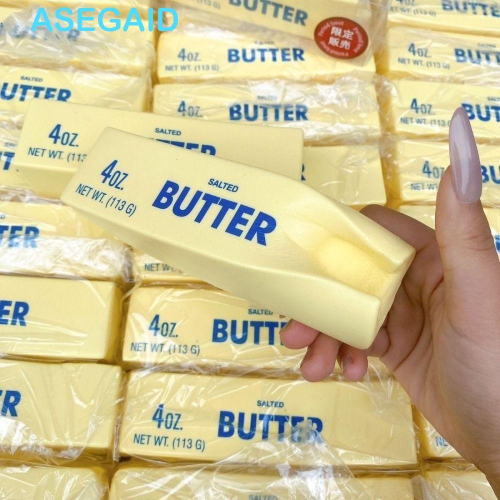 ASEGAID Butter Stick Đồ chơi ép, Quà tặng thư giãn giác quan Thanh bơ phục hồi chậm mềm mại, Tay giải phóng căng thẳng cầm tay 14,5cm Que bơ thực tế Trẻ em
