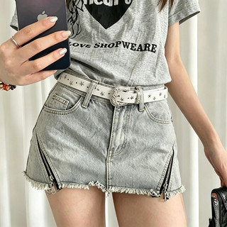 Retro Mỹ Denim Nâu Thắt Lưng Nữ 2026 Phong Cách Mới Thời Trang Phù Hợp Với Dây