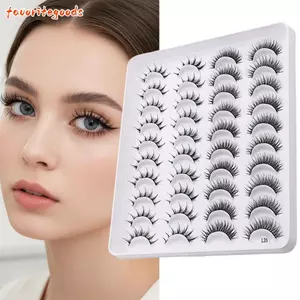 FAVORITEGOODS Mink Lash, Wispies Fluffies Criss-cross Lông mi giả, Thời trang nữ Handmade Dày Dài Hỗn hợp 4 kiểu Dụng cụ trang điểm mắt Nối mi