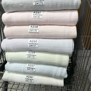 100% Cotton Jacquard Rỗng Vải Lớp Một Mẹ Bé Mùa Hè 130g Áo Thun Siêu Mỏng Áo Vest Vải 6.4